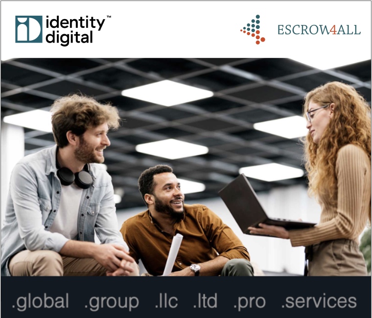 Identity Digital switches to Escrow4all to escrow all its Top Level Domains
