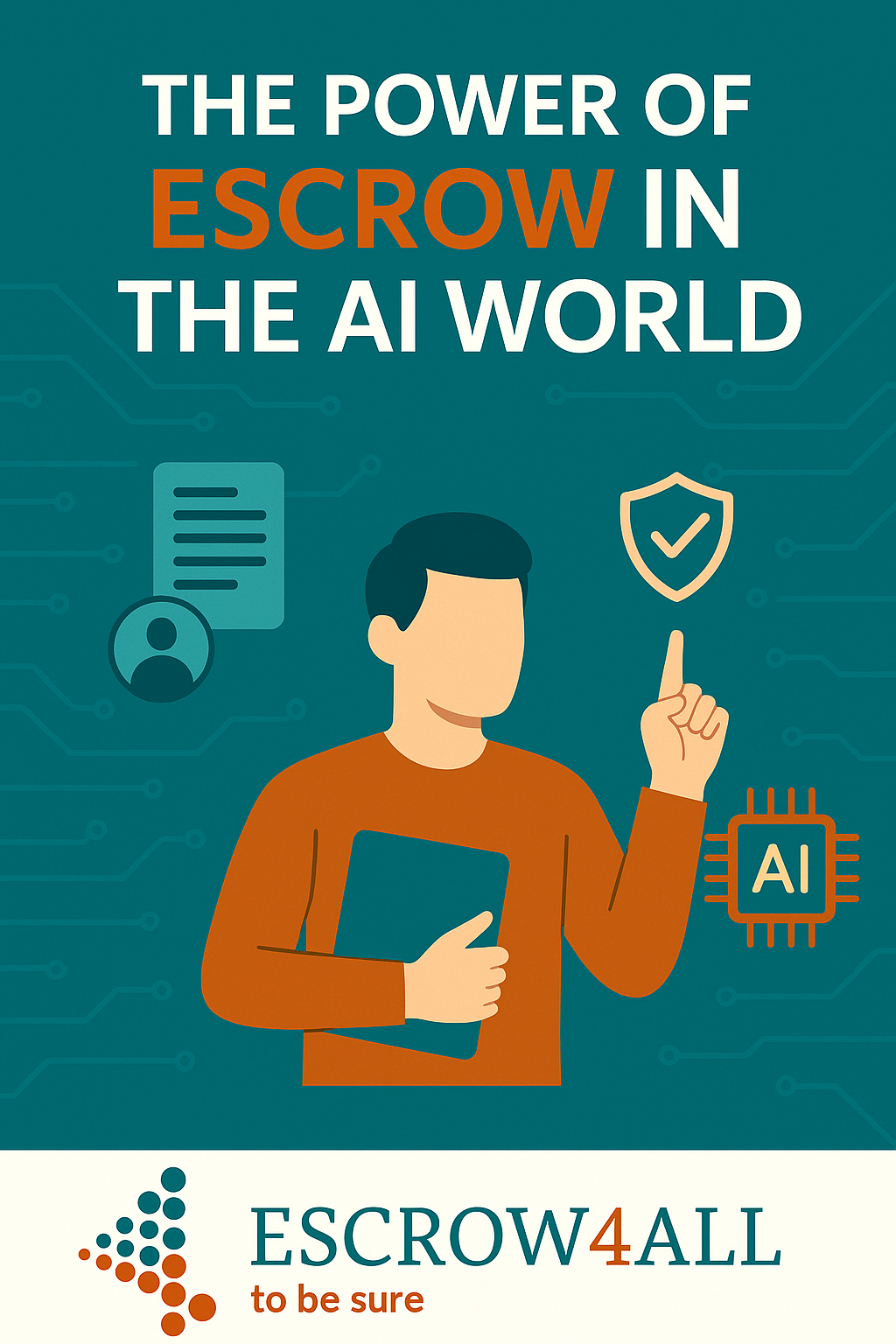 The power of escrow as proof of originality in an AI world